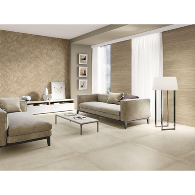 Baldocer Ceramica Larchwood Carrelage mural 40x120cm rectifié aspect bois Beige Mat