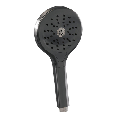 Brauer Gunmetal Edition Badkraan - douchegarnituur - handdouche rond 3 standen - gladde knop - PVD - geborsteld gunmetal