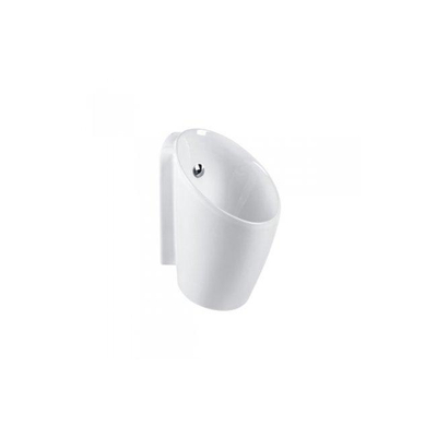 QeramiQ Sanlife Urinoir d'angle - 27.8x37.2x45cm - kit de fixation - siphon - diviseur rinçage - Blanc