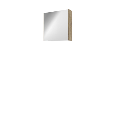 Proline spiegelkast xcellent avec porte double-miroir, 1 porte 60x14x60cm chêne brut