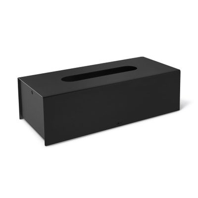 Zack Puro boîte à mouchoirs rectangulaire noir acier inoxydable