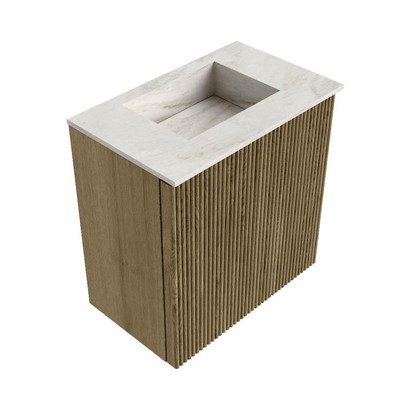 Mondiaz JOYA-DLUX Meuble de toilette 40cm - couleur Dusk - Vasque FAYE position Milieu Sans trou de robinet couleur Ostra
