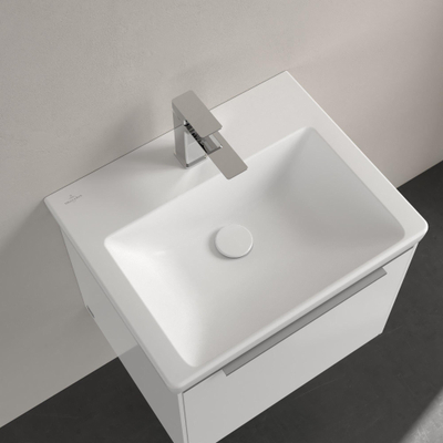 Villeroy & boch subway 3.0 lavabo de meuble 55x44x16,5cm rectangle 1 trou pour robinet sans trou de trop-plein pierre blanche mate céramique+