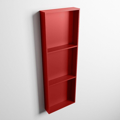 Mondiaz Easy nis 29.5x89.5x8cm voor Inbouw/opbouw 3 open vakken Solid surface Fire/Fire