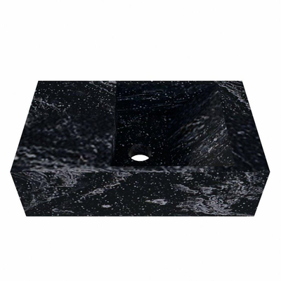 Mondiaz TYNE Fontein - 40x23x12cm - wasbak Links - zonder kraangaten - solid surface - Lava