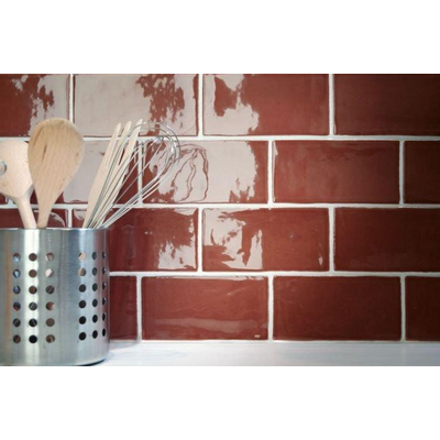 ÉCHANTILLON Cifre Cerámica Carreau mural Atlas Garnet Brillo Vintage Brillant rouge