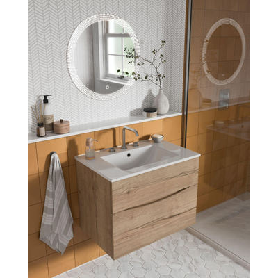 Crosswater 3ONE6 Robinet de lavabo - encastré - 3 trous - inox
