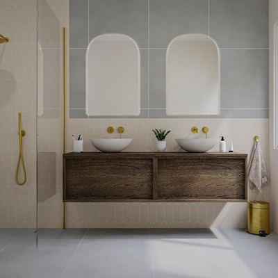 Saniclass Holz Framse Meuble de salle de bains - 160x45x40cm - 2 tiroirs - plan de toilette - Chêne charcoal