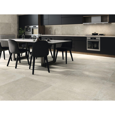 ÉCHANTILLON Terravito Arluna carreau mural et de sol - 80x80cm - 10.5mm - Carré - rectifié - Aspect marbre - Beige mat