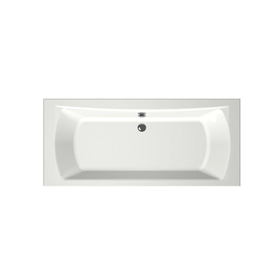 Xenz Robijn Duobad - 180x80x48 - afvoer Midden - acryl - wit mat