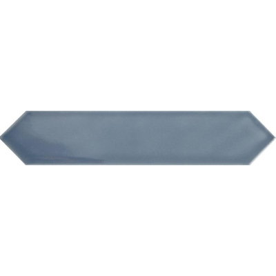 ÉCHANTILLON Terravito Ulvara carreau mural - 6,5x33,2cm - 8mm - Hexagone - Bleu brillant