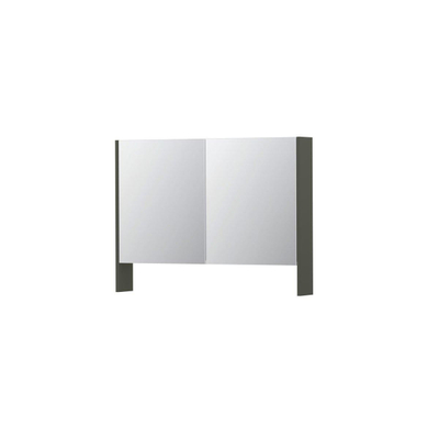 Ink spk3 armoire de toilette avec double portes en miroir, 2 portes avec étagère ouverte et prise de courant/interrupteur