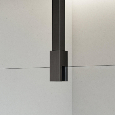 FugaFlow Eccelente Vetro Stabilisatiestang - plafond - tbv inloopdouche badkamer 125cm - Gunmetal
