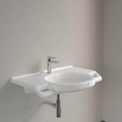Villeroy & boch vicare lavabo 81x56x18.5cm ovale 1 trou pour robinet sans trou de trop-plein blanc alpin céramique brillante