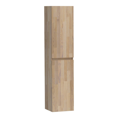 BRAUER Joy badkamerkast - 160x35x35cm - 2 deuren - greeploos - links- of rechtsdraaiend - vingerlas eiken grijs
