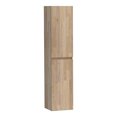 Saniclass Solution Badkamerkast - 160x35x35cm - 2 links- rechtsdraaiende deur - hout - grey oak
