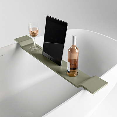 Mondiaz Easy Badplank - 12.5x86x4.2cm - Solid surface - Army mat SHOWROOMMODEL