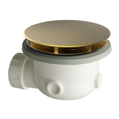 Xenz Douchebakafvoer 90 Mm Messing Goud Geborsteld OUTLETSTORE