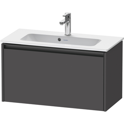 Duravit Ketho.2 Wastafelonderbouwkast - met 1 lade - 68x39x44cm - met greep antraciet - grafiet mat