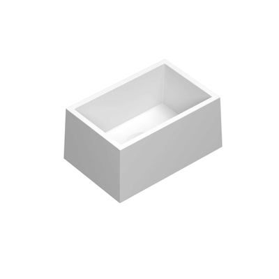 INK Break waskom - 27x18x10cm - rechthoek - polystone wit mat