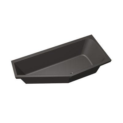 Xenz Lagoon Baignoire d'angle - 170x75x48 - bonde Centrale - Droite - Compact - acrylique - anthracite