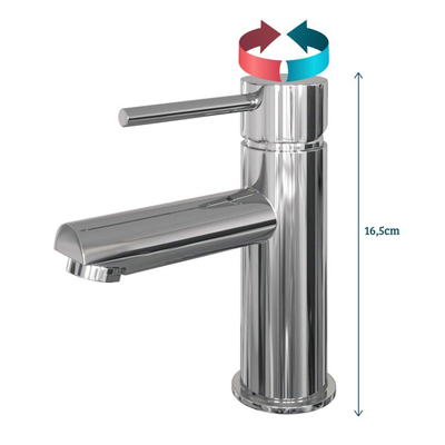Brauer Chrome Edition Wastafelmengkraan opbouw - laag - model a - chroom SHOWROOMMODEL