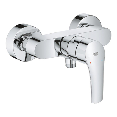 GROHE eurosmart mitigeur de douche monocommande mural silkmove avec limiteur de température raccord douche starlight en dessous de 12 chrome