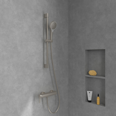 Villeroy & Boch Dawn 1 greeps douchekraan rond - Brushed Nickel (rvs)