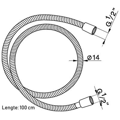 Xenz Pure flexible de douche classique 100cm