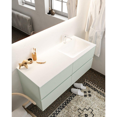 Mondiaz VICA ensemble de meuble de salle de bain - 120cm - meuble sous-vasque gris - 4 tiroirs - lavabo cloud droite - 1 trou de robinet - version XL 60cm de haut