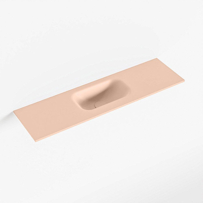 Mondiaz EDEN Fontein - 80x23x0.9cm - wasbak midden - zonder kraangaten - voor toiletmeubel - Solid surface - Rosee