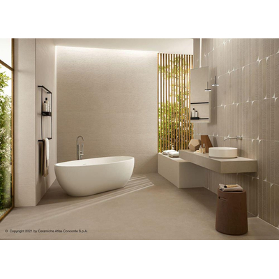 Atlas Concorde Boost Natural Carrelage mural - 50x120cm - 8.5mm - rectifié - Kaolin (Beige)