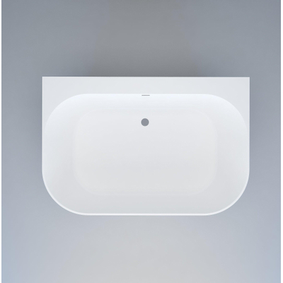 Crosstone by arcqua evi xl solid surface back to wall bath 180x120x57 matt white