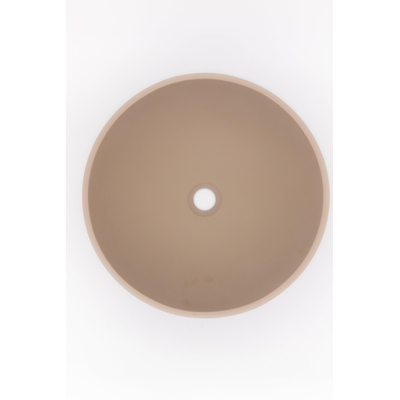 Zeza Element Vasque à poser - 41x41x14cm - solid surface - beige mat