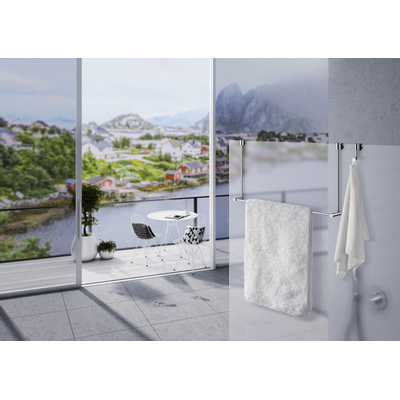 Smedbo Sideline Hoekdouchemand 60x33x110cm Massief messing Chroom SHOWROOMMODEL