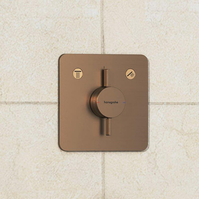 Hansgrohe Duoturn Q inbouwkraan voor 2 functies brushed bronze