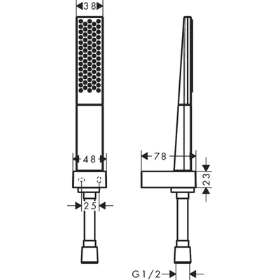 Hansgrohe RainFinity Badset - met PowderRain - 100 - 1jet staaf - handdouche - met wandhouder - met doucheslang - 160cm - hoogglans chroom