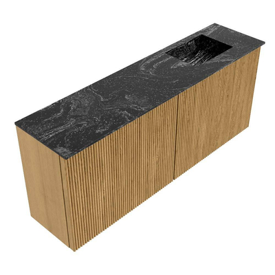Mondiaz JOYA-DLUX 100cm toiletmeubel - kleur Oak - Wastafel FAYE positie Rechts Zonder kraangat kleur Lava.
