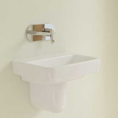 Villeroy & Boch O.novo fontein - 50x37cm - zonder kraangat - zonder overloop CeramicPlus - White Alpine (glans wit)