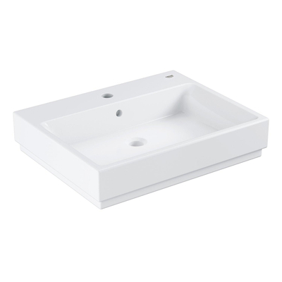 Grohe Cube Keramiek Opzetwastafel - 60x49cm - met kraangat en overloop - PureGuard - wit