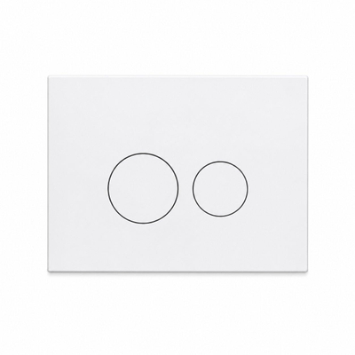 QeramiQ Dely Swirl Ensemble de toilette - réservoir encastré Qeramiq Flush - abattant 35mm - plaque de commande blanche mate en métal - boutons rectangulaires - noir mat