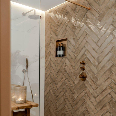 Brauer Copper Edition Niche de salle de bains 30x30x7.5cm avec bord cuivre brossé