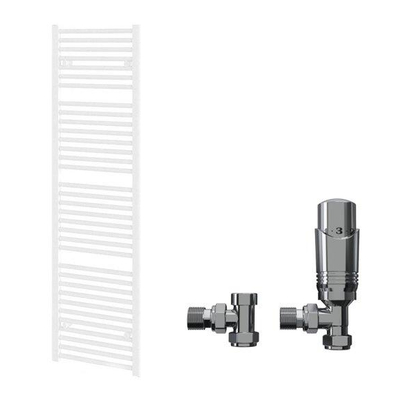 Plieger Palermo designradiator horizontaal 1702x500mm 799 watt wit inclusief universele aansluitset haaks chroom