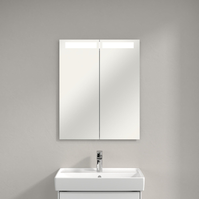Villeroy & Boch My View In armoire de toilette encastrée - avec éclairage LED 3 fois dimmable avec 2 portes 60.1x74.7x10.7cm