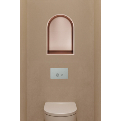 Hotbath &MORE Boîte encastrable ou niche encastrée Modèle en arc 30x45x10cm Cuivre brossé PVD