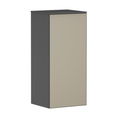 Hansgrohe Xevolos E Armoire mi-haute - 89x40x36cm - 1 porte - façade patterned bronze - push to open - charnière à gauche - slate matt grey