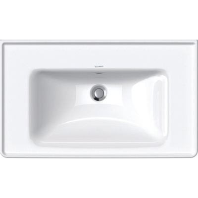 Duravit d-neo lavabo avec verre merveilleux 80x48x16.5cm 1 trou pour robinetterie rectangle céramique blanc