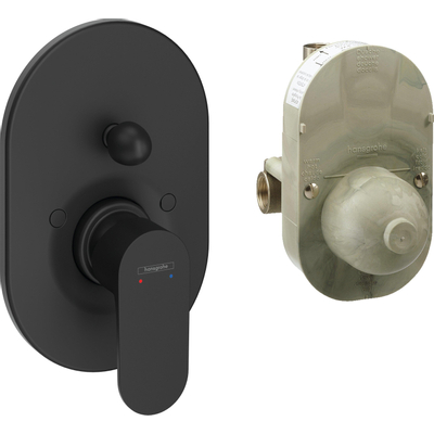 Hansgrohe Rebris s Mitigeur bain encastré monotrou mat noir