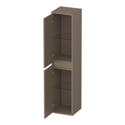 BRAUER Adore badkamerkast - 160x35x35cm - met 2 deuren greeploos links- of rechtsdraaiend mat mokka
