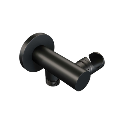 Brauer Black Edition Wandhouder - handdouchehouder - geïntegreerde wateruitlaat - mat zwart
